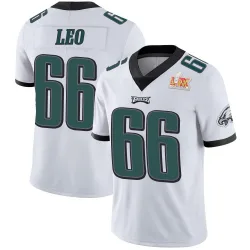 Men's Matt Leo Philadelphia Eagles No.66 Limited Vapor Untouchable Super Bowl LIX Jersey - White