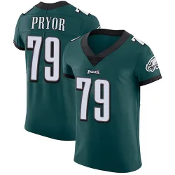 Men's Matt Pryor Philadelphia Eagles No.79 Elite Midnight Team Color Vapor Untouchable Jersey - Green
