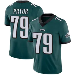 Men's Matt Pryor Philadelphia Eagles No.79 Limited Midnight Team Color Vapor Untouchable Jersey - Green