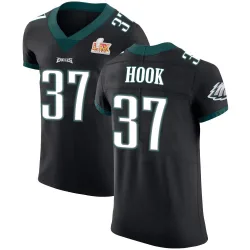 Men's Maxen Hook Philadelphia Eagles No.37 Elite Alternate Vapor Untouchable Super Bowl LIX Jersey - Black