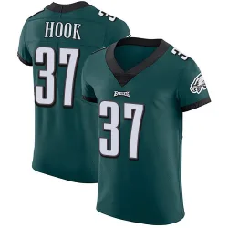Men's Maxen Hook Philadelphia Eagles No.37 Elite Midnight Team Color Vapor Untouchable Jersey - Green
