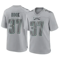 Men's Maxen Hook Philadelphia Eagles No.37 Game Atmosphere Fashion Jersey - Gray