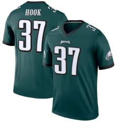 Men's Maxen Hook Philadelphia Eagles No.37 Legend Jersey - Green