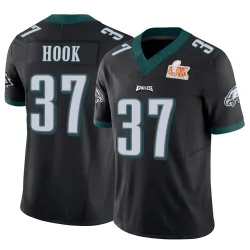 Men's Maxen Hook Philadelphia Eagles No.37 Limited Vapor F.U.S.E. Super Bowl LIX Jersey - Black