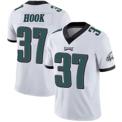 Men's Maxen Hook Philadelphia Eagles No.37 Limited Vapor Untouchable Jersey - White
