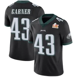 Men's Mekhi Garner Philadelphia Eagles No.43 Limited Alternate Vapor Untouchable Super Bowl LIX Jersey - Black
