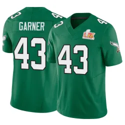 Men's Mekhi Garner Philadelphia Eagles No.43 Limited Kelly Alternate Vapor F.U.S.E. Super Bowl LIX Jersey - Green