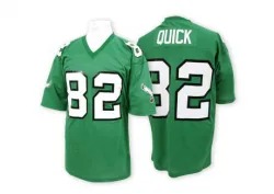 Men's Mike Quick Philadelphia Eagles No.82 Authentic Throwback Jersey - Green