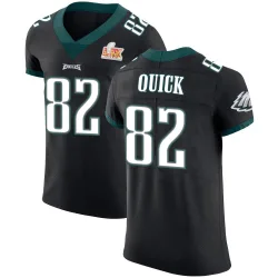 Men's Mike Quick Philadelphia Eagles No.82 Elite Alternate Vapor Untouchable Super Bowl LIX Jersey - Black