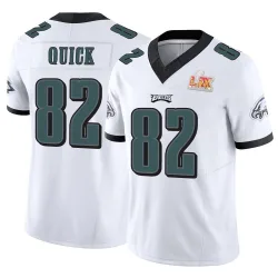 Men's Mike Quick Philadelphia Eagles No.82 Limited Vapor F.U.S.E. Super Bowl LIX Jersey - White