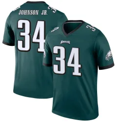 Men's Montrell Johnson Jr. Philadelphia Eagles No.34 Legend Jersey - Green