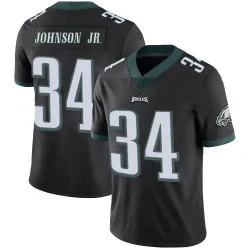 Men's Montrell Johnson Jr. Philadelphia Eagles No.34 Limited Alternate Vapor Untouchable Jersey - Black