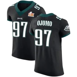 Men's Moro Ojomo Philadelphia Eagles No.97 Elite Alternate Vapor Untouchable Super Bowl LIX Jersey - Black