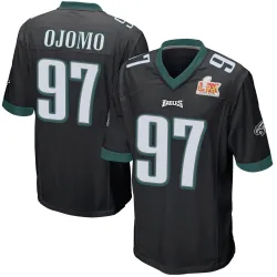 Men's Moro Ojomo Philadelphia Eagles No.97 Game Alternate Super Bowl LIX Jersey - Black