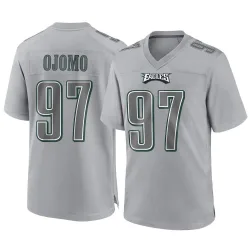 Men's Moro Ojomo Philadelphia Eagles No.97 Game Atmosphere Fashion Jersey - Gray