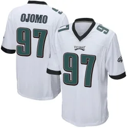 Men's Moro Ojomo Philadelphia Eagles No.97 Game Jersey - White