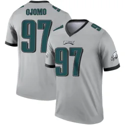 Men's Moro Ojomo Philadelphia Eagles No.97 Legend Silver Inverted Jersey