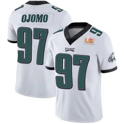 Men's Moro Ojomo Philadelphia Eagles No.97 Limited Vapor Untouchable Super Bowl LIX Jersey - White