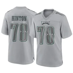 Men's Myles Hinton Philadelphia Eagles No.78 Game Atmosphere Fashion Jersey - Gray
