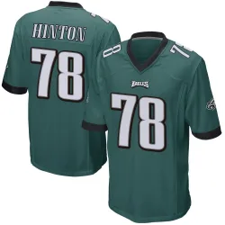 Men's Myles Hinton Philadelphia Eagles No.78 Game Team Color Jersey - Green