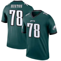 Men's Myles Hinton Philadelphia Eagles No.78 Legend Jersey - Green