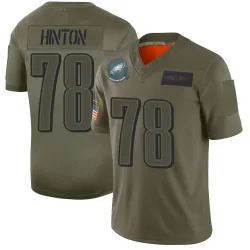 Men's Myles Hinton Philadelphia Eagles No.78 Limited 2019 Salute to Service Jersey - Camo