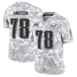 Men's Myles Hinton Philadelphia Eagles No.78 Limited 2024 Salute to Service Jersey - Arctic Camo