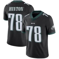 Men's Myles Hinton Philadelphia Eagles No.78 Limited Alternate Vapor Untouchable Jersey - Black