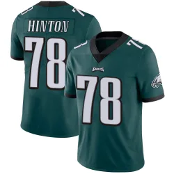 Men's Myles Hinton Philadelphia Eagles No.78 Limited Midnight Team Color Vapor Untouchable Jersey - Green