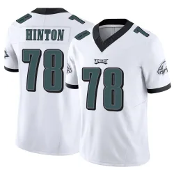 Men's Myles Hinton Philadelphia Eagles No.78 Limited Vapor F.U.S.E. Jersey - White