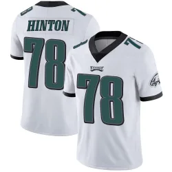 Men's Myles Hinton Philadelphia Eagles No.78 Limited Vapor Untouchable Jersey - White