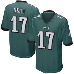Men's Nakobe Dean Philadelphia Eagles No.17 Game Team Color Jersey - Green