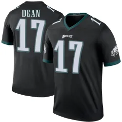 Men's Nakobe Dean Philadelphia Eagles No.17 Legend Color Rush Jersey - Black