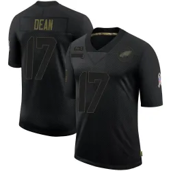 Men's Nakobe Dean Philadelphia Eagles No.17 Limited 2020 Salute To Service Jersey - Black