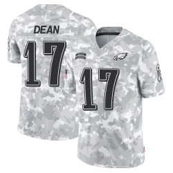 Men's Nakobe Dean Philadelphia Eagles No.17 Limited 2024 Salute to Service Jersey - Arctic Camo