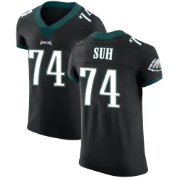 Men's Ndamukong Suh Philadelphia Eagles No.74 Elite Alternate Vapor Untouchable Jersey - Black