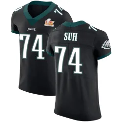 Men's Ndamukong Suh Philadelphia Eagles No.74 Elite Alternate Vapor Untouchable Super Bowl LIX Jersey - Black