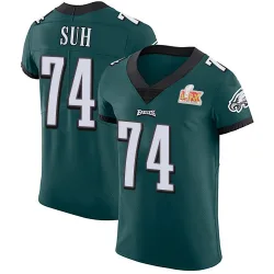 Men's Ndamukong Suh Philadelphia Eagles No.74 Elite Midnight Team Color Vapor Untouchable Super Bowl LIX Jersey - Green