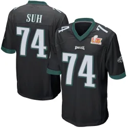 Men's Ndamukong Suh Philadelphia Eagles No.74 Game Alternate Super Bowl LIX Jersey - Black