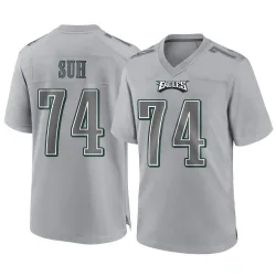 Men's Ndamukong Suh Philadelphia Eagles No.74 Game Atmosphere Fashion Jersey - Gray