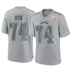 Men's Ndamukong Suh Philadelphia Eagles No.74 Game Atmosphere Fashion Super Bowl LIX Jersey - Gray