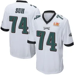 Men's Ndamukong Suh Philadelphia Eagles No.74 Game Super Bowl LIX Jersey - White