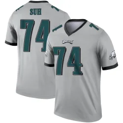 Men's Ndamukong Suh Philadelphia Eagles No.74 Legend Silver Inverted Jersey