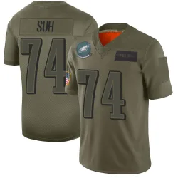 Men's Ndamukong Suh Philadelphia Eagles No.74 Limited 2019 Salute to Service Jersey - Camo