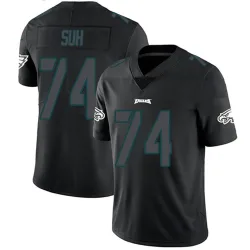 Men's Ndamukong Suh Philadelphia Eagles No.74 Limited Jersey - Black Impact
