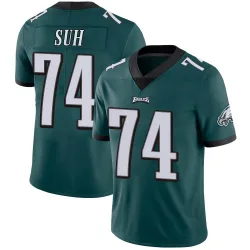 Men's Ndamukong Suh Philadelphia Eagles No.74 Limited Midnight Team Color Vapor Untouchable Jersey - Green