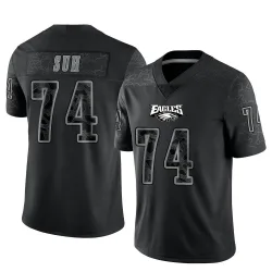 Men's Ndamukong Suh Philadelphia Eagles No.74 Limited Reflective Jersey - Black