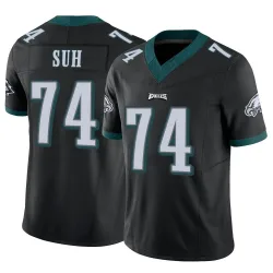 Men's Ndamukong Suh Philadelphia Eagles No.74 Limited Vapor F.U.S.E. Jersey - Black