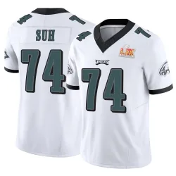Men's Ndamukong Suh Philadelphia Eagles No.74 Limited Vapor F.U.S.E. Super Bowl LIX Jersey - White