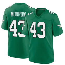 Men's Nicholas Morrow Philadelphia Eagles No.43 Game Kelly Alternate Jersey - Green